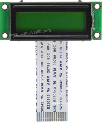 M1602E-Y5,16x2 Character Dot-matrix LCM, STN(Y-G), transflective/positive, SPLC780D Contro