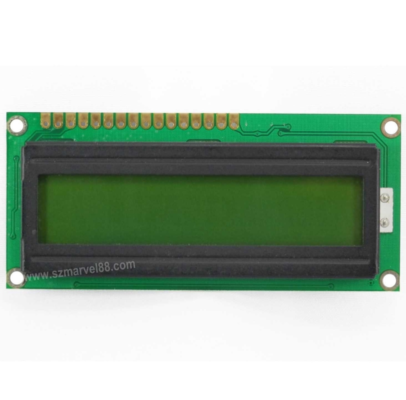 M1601A-Y5, 16x1 LCD display module, Character Dot-matrix, STN Y-G, transflective/positive,
