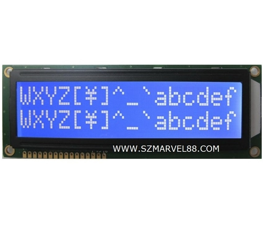 M1602M-B5, 16x2 Character Dot-matrix LCM, STN(blue), transmissive/negative, SPLC780D Contr