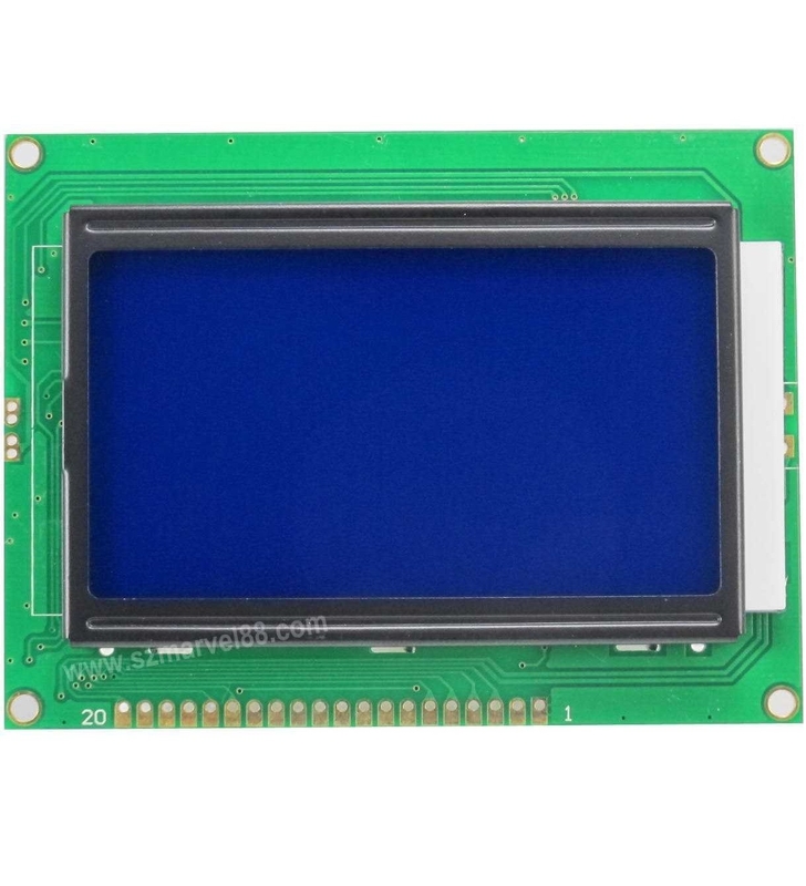 M12864B-B5, 12864 Graphics LCD Module, 128 x 64 dot-matrix Display, STN Blue, transmissive
