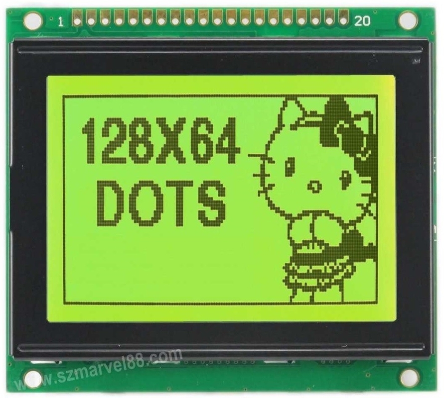 M12864C1-Y5, 12864 Graphics LCD Module, 128 x 64 dot-matrix Display, STN(Y-G), transflecti